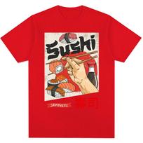 Japan Sushi Funny Graphic Tshirts Women Fashion Harajuku TShirt Oversized Summer Japanese Style T Shirts Streetwear Personality S