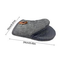 1 Pair Mini Oven Mitts Non-Slip Silicone Lining Heat Resistant Small Oven Mitts Kitchen Cooking Oven Mitts For Barbecue Baking pilka spalva