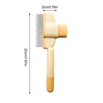 Dog Comb Pet Hair Remover Self-cleaning Cat Brush Massage Dog Brush One Click Combs For Cats Hair Knot Opening Pet Tools geltona
