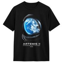 Men Mission to The Moon 2026 Astronaut Artemis Rocket T Shirt 100% Cotton Tops Short Sleeve Crew Neck Tees Plus Size T-Shirt S įvairiaspalvis