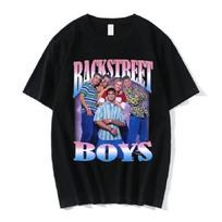 Backstreet Boys Graphic Print T-Shirt 90s Vintage Boy Band T Shirt Men's Women's Hip Hop Gothic Oversized T-Shirts Streetwear S įvairiaspalvis