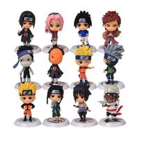 Naruto Anime Figure Set of 12 Collectible Action Figures, Multicolor Poseable Models for Kids 6+