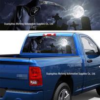 A119 Grim Reaper Cemetery Rear Window Graphic for SUV/Truck 135x36cm