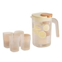 Large Capacity Infused Water Pitcher with 4 Cup Filter Mesh Cold Kettle Transparent Heat-resistant Drink Container Juice One size