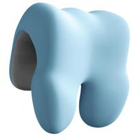 Washable Cover Office Chair Headrest Double Support Non-slip Neck Support Pillow Ergonomic Design Breathable mėlyna