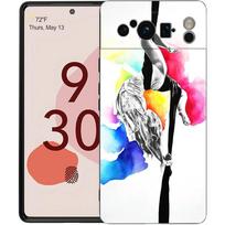 Luxury TPU Phone Case For Google Pixel 9 8 8A 7 7A 6 Pro XL 6A 5G Gymnastics water color Black Soft Back Cover For Pixel 6