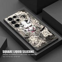 Samurai Hannya Mask Ghost Phone Case For Samsung Galaxy S24FE Cases S25 S23 S21 Ultra S20 S24 FE S22 Plus A25 A35 A54 A55 Cover For Galaxy S25 Plus