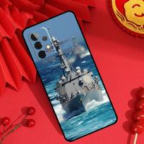Navy Warship Case For Samsung Galaxy M55 M35 M15 M11 M12 M13 M14 M06 M16 M36 M56 M31 M53 M32 M52 M34 M54 For Samsung M11