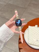 Enamel Butterfly Leather Strap for Apple Watch Series 2-10 Xiaomi 10