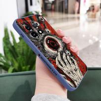 Devil Eye Phone Case For Oneplus 13 13R 12 12R 11 11R 10 10R 10T 9R 9RT 9 8T 8 7 7T Pro 5G Liquid Silicone Cover OnePlus 11 5G šviesiai mėlyna spalva