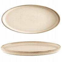 Półmisek Porcelanowy Owalny Retro Evia Kremowy Do Sushi Przystawki Ciasto