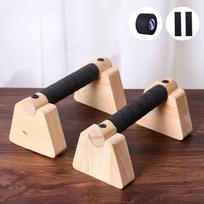 Two-Pack Parallel Bars - Wooden Handstand Training Equipment with Push-Up Bars and Aerobics Handles, Durable Wood Design, Suitable for Men and Women 2pcs
