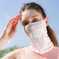 Bib For Women Solid Color For Men Ice Silk Mask Sunscreen Face Scarf Face Cover Neck Wrap Cover balta