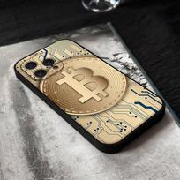 Bitcoin Phone Case For IPhone 17,16,15,14,13,12,11 Plus,Pro,Max,XR,XS,X,7,8 Plus,Mini Black Silicone Soft iphone14