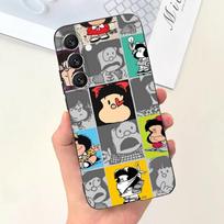 Anime M-Mafalda Phone Case For Samsung S25,S24,S21,S22,S23,S30,Ultra,S20,Plus,Fe,Lite,Note,10,9,5G Black Cover Samsung S105G