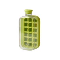 800ml Press Type Ice Cube Tray Food Grade Household Ice Mold Refrigerator Storage Container Water Bottle Style Ice Maker One Size žalia