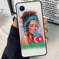 Azerbaijan Flag Girl For Realme GT7 Pro GT6 C67 C65 C63 C61 C55 C53 C51 C71 C75 10 11 12 13 14 15 Pro Plus Case For Realme GT6