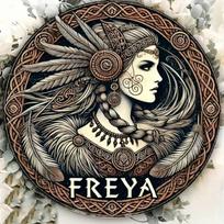 DORA Tin Sign Freya Norse Mythology Metal Sign Wall Art for Home Garden Cafe Bar 20x20cm(8x8inch)