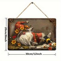 Mfoever D Flat Wooden Sign cm Steampunk Elephant Wooden Wall Art Rustic Wooden Decorative Sign Decorative Plaque for Home Gym Bathroom Artistic (as the picture,20*30cm)