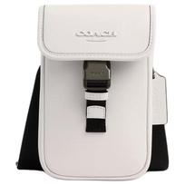 COACH RACER branded adjustable shoulder strap calfskin shoulder crossbody bag mini men's bronze and chalk rožinė