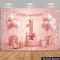 2D 60th Birthday Backdrop with Red White Roses and Gold Balloons Photography Background 47.2x31.5inch/120*80cm