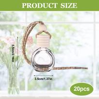 20 Pcs 8 Ml Hanging Car Air Freshener Diffuser Cylindrical Shape Empty Clear Glass Essential Diffuser Diffuser Bottle Car Air Fr šokoladas