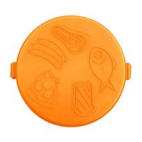 Microwave Sandwich Maker Round Bread Toaster Mold for Oven Use Sandwich Bread Maker with Food Shape Imprints for Cooking One Size oranžinė