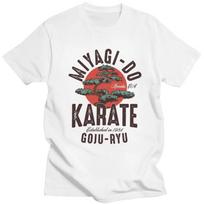 Japanese Kung Fu T Shirt Miyagi Do Inspired Karate Kid Printed T-shirt Women Men Vintage Cobra Kai Casual Short Sleeve Tpos Tee S juoda