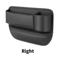 Water Cup Holder with Charging Line Hole PU Leather Car Storage Box Universal Crevice Side Storage Bag Gap Filler Organizer