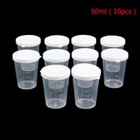 10 vnt. Medicininiai matavimo puodeliai 50/100 ml Burnos skalavimo skysčiui, tabletėms, vaistams, skysčiui 50ML