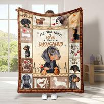 Takso vilnos pledas daug dydžių 2D spaudinys mielas taksas trumpaplaukis storas flanelis sofa lova biuras stovyklavimas jaukus šiltas 30x40in
