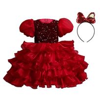Girls Cake Tutu Dress Birthday Flower Girl Sequin Dance Performance Gown Princess Dress with Headband Breathable Mesh Formal Outfit 100cm bordinė
