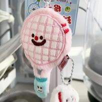 Mielas pliušinis teniso raketės figūrėlės pakabukas, krepšio, raktų pakabuko, poros geriausio draugo pakabukas