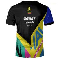 Shanghai Major Navi Esports Team Uniform Men's T-shirt CS2 Game Competition Player Uniform T-shirt Navy Blue Champion Tops XXS