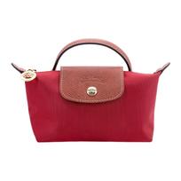 Longchamp Le Pliage 17 perdirbto audinio ir odos mygtuko ir užtrauktuko užsegimas trumpa rankena  Koldūno  tote krepšys Moteriški tote krepšiai Raudona 34175089P59 Basic Set (Bag)