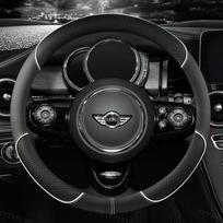 Microfiber Leather Car Steering Wheel Cover For MINI Cooper R50 R55 R56 F57 Clubman Countryman Clubvan Coupe Auto Accessories balta