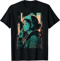 Japanese Vaporwave Sad Anime Girl Indie Aesthetic Otaku T-Shirt M