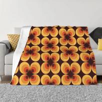 Retro oranžinis pledas Pledai lovai Pledai persikraustymui Prabangus prekės ženklas Languoti pledai 100x150cm