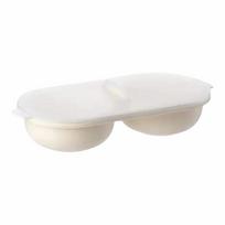 Food Grade Microwave Egg Poacher with Lid Non Stick Microwave Egg Steamer Quick Heating Double Cup Egg Cooking Tools balta