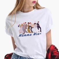 Mamma Mia t shirt Women Pop Culture Graphic Y2k Punk Trendy Women tshirt Graphic Breathable Gothic Retro Grunge S