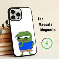Funny Sad Frog pepe M-meme  Phone Case For iPhone17,16,15,14,13,12,11 Plus,Pro Magnetic For Magsafe Wireless Charging iPhone15