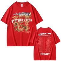 Vintage Rock Band System of A Down Toxicity Tour T Shirt Unisex Women Gothic Punk Rock Tshirts Unisexs Hip Hop Oversized T Shirts S