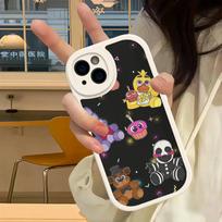 Fnaf Five-nights-At-Freddys Anime Leather Phone Case For IPhone 16 15 14 17 Pro Max 11 12 Mini Plus Soft Shell iphone X