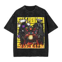Titan SpeakerUnisex Skibidi Toilet Accessories Washed T Shirt for Unisex Women Streetwear Hip Hop TShirt Printed  Tees Tops S
