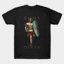Roma Invicta! Roman Legionary T-Shirt New 100% Cotton O-Neck Summer Short Sleeve Casual Mens T-shirt Size S-3XL S įvairiaspalvis