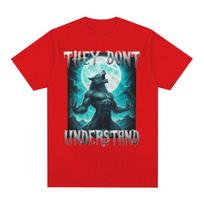 They Don't Understand Alpha Wolf T-shirt Funny Meme Graphic T Shirts Unisex Women Gothic Retro Short Sleeve T Shirt Tops Streetwear S