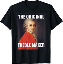Funny The Original Treble Maker Mozart Meme T-shirt T-Shirt S įvairiaspalvis