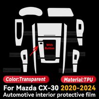 TPU for Mazda CX30 CX-30 2020-2024 Transparent Protect Film Car Interior Sticker Center Console Gear Door Window Navigator Panel LHD