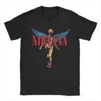 Streetwear T Shirt Summer Nirvana Rock Band Hip Hop T-Shirts Kurt Cobain Cotton Tee Shirt for Men Y2K Short Sleeve Top Tees S įvairiaspalvis