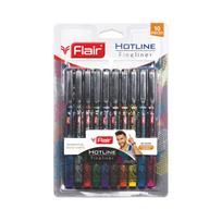 FLAIR Hotline Fineliner Pens 0.7-1 mm Multicolor Set for Sketching Journaling Doodling and Outline Art